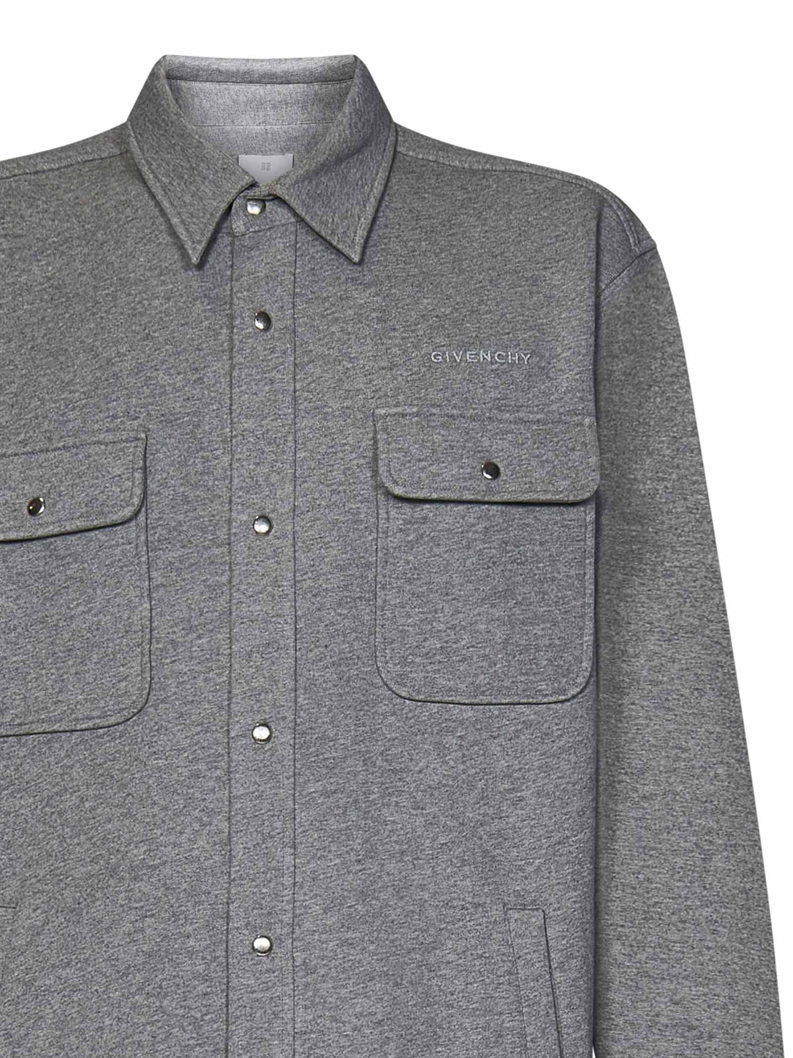 Givenchy Patch Pockets Shirt In Grey