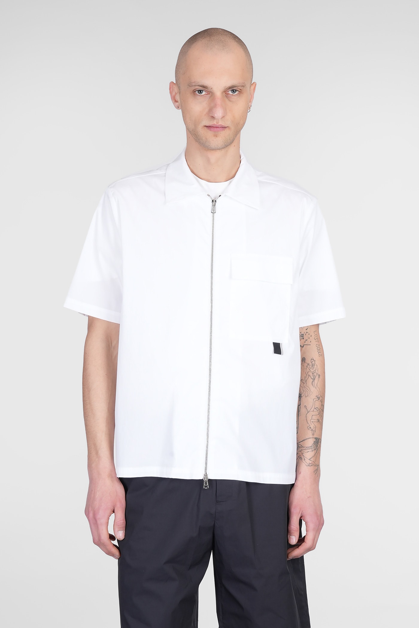 S153 Shirt In White Cotton