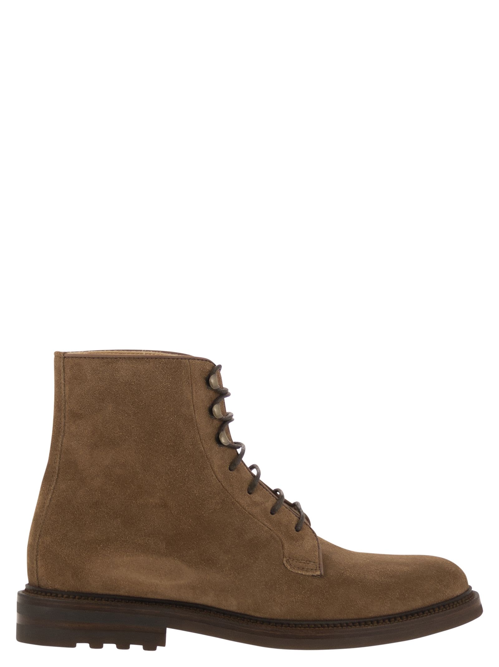 Suede Lace-up Boot