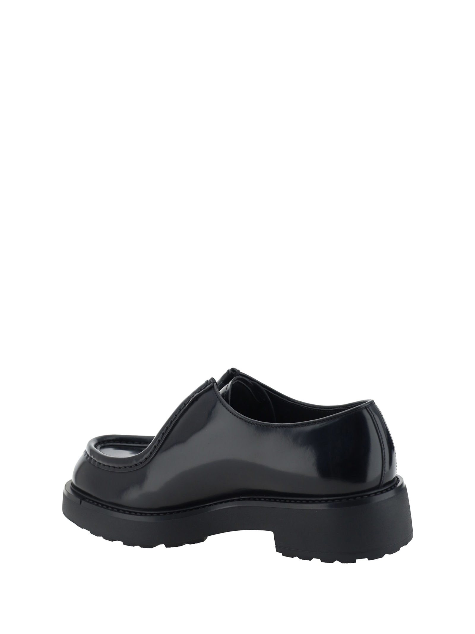 Shop Prada Diapason Loafers In Nero