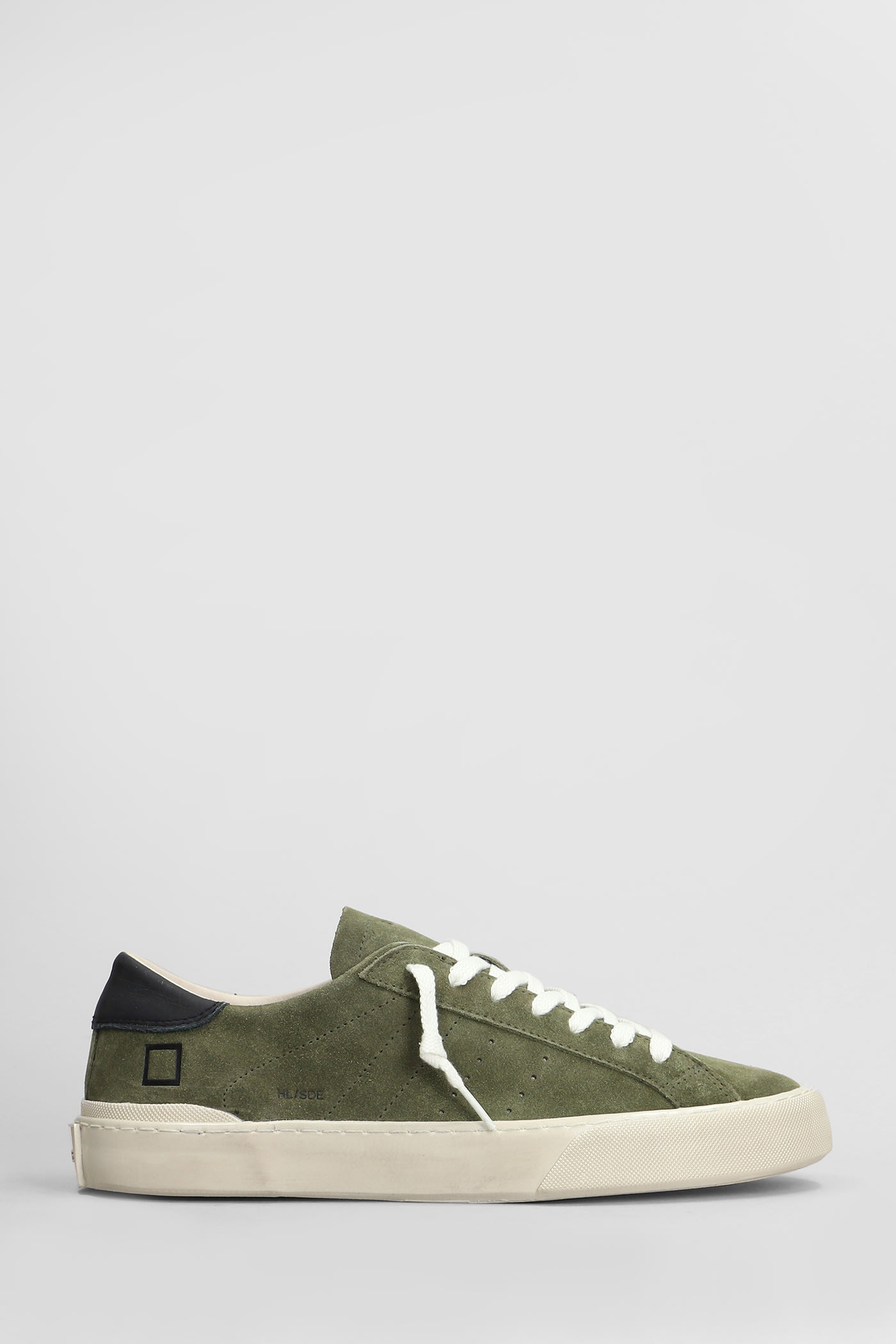 D. A.T. E. Hill Low Sneakers In Green Suede