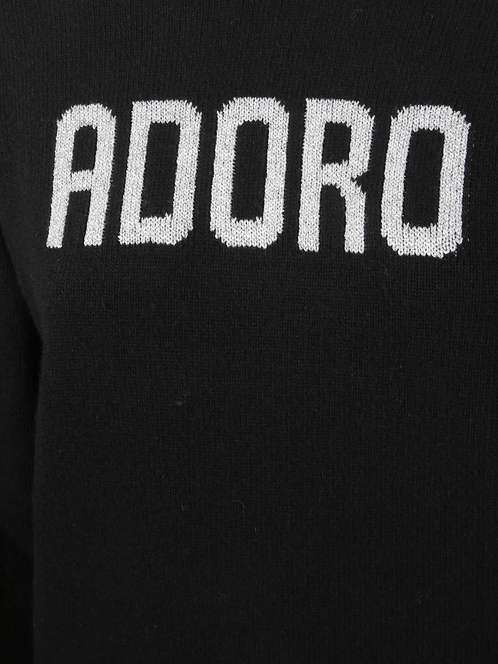 Mc2 Saint Barth Black Jacquard Wool Blend New Queen Sweater In Black