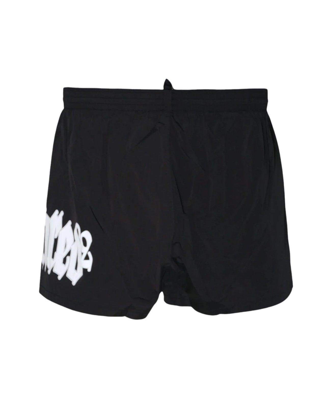 DSQUARED2 LOGO PRINTED DRAWSTRING SWIM SHORTS