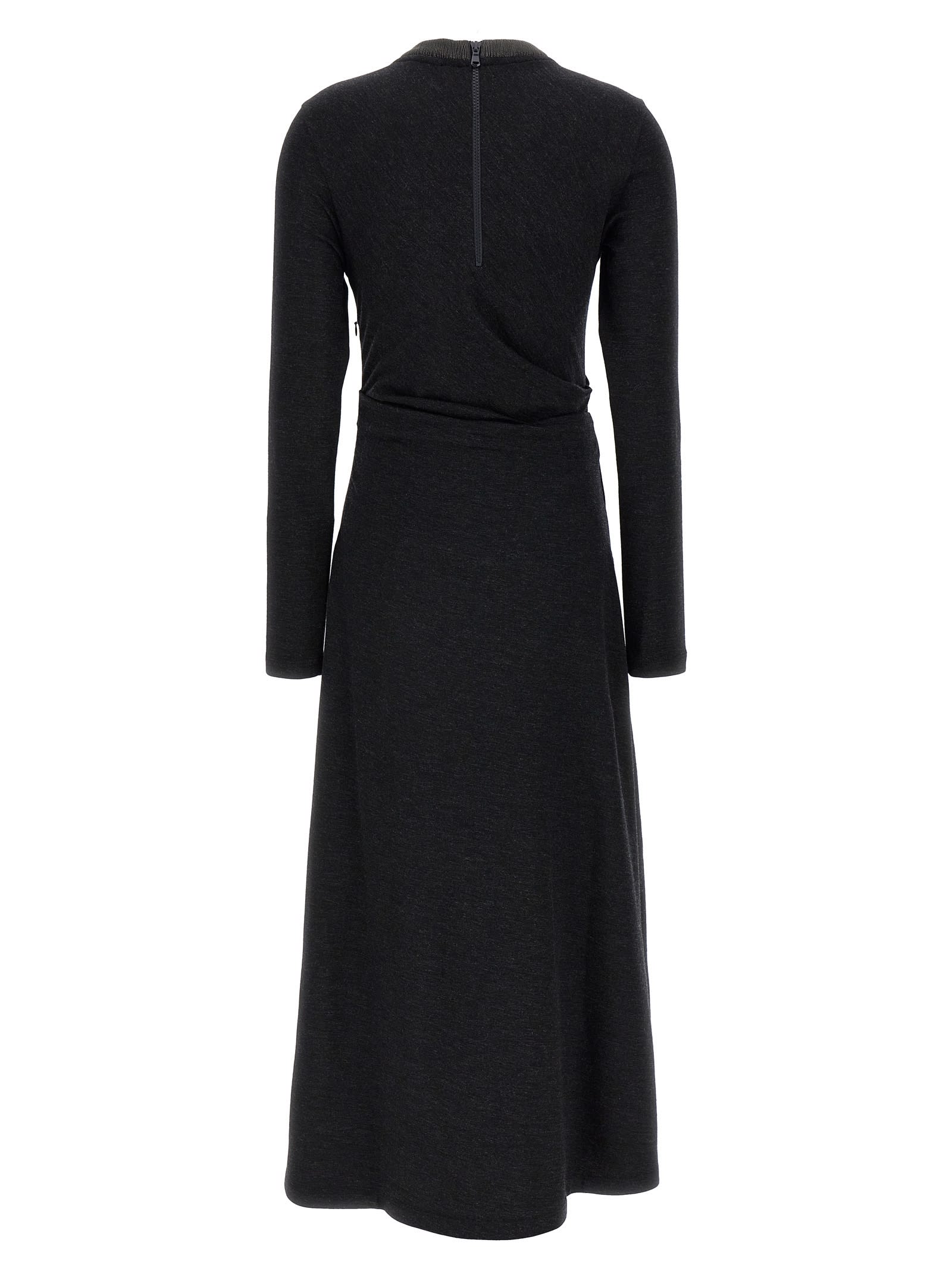 Shop Brunello Cucinelli Monile Dress In Black