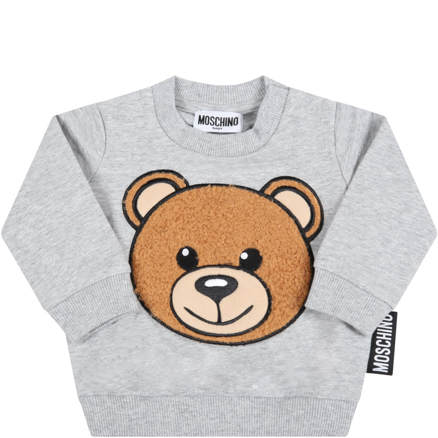 Moschino Grey Sweatshirt For Baby Kids With Teddy Bear