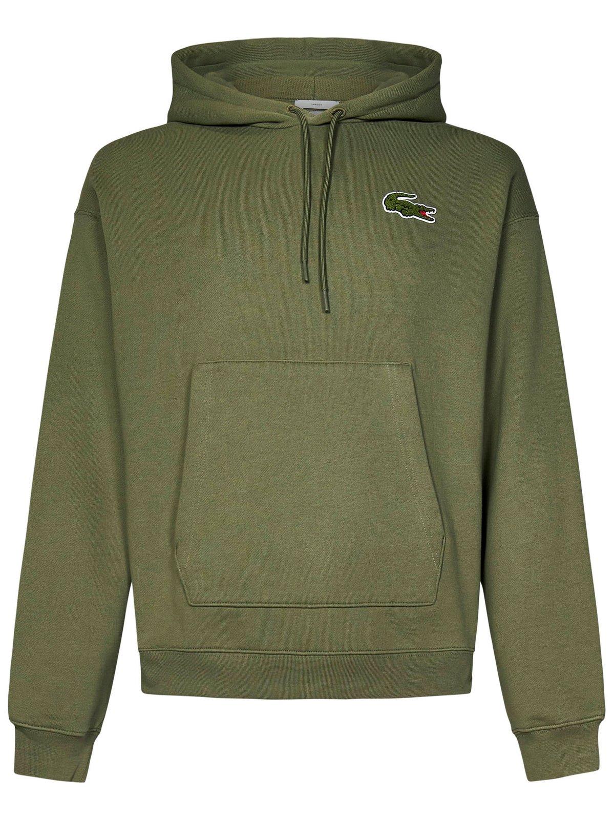 Loose Fit Badge Accent Hoodie Lacoste