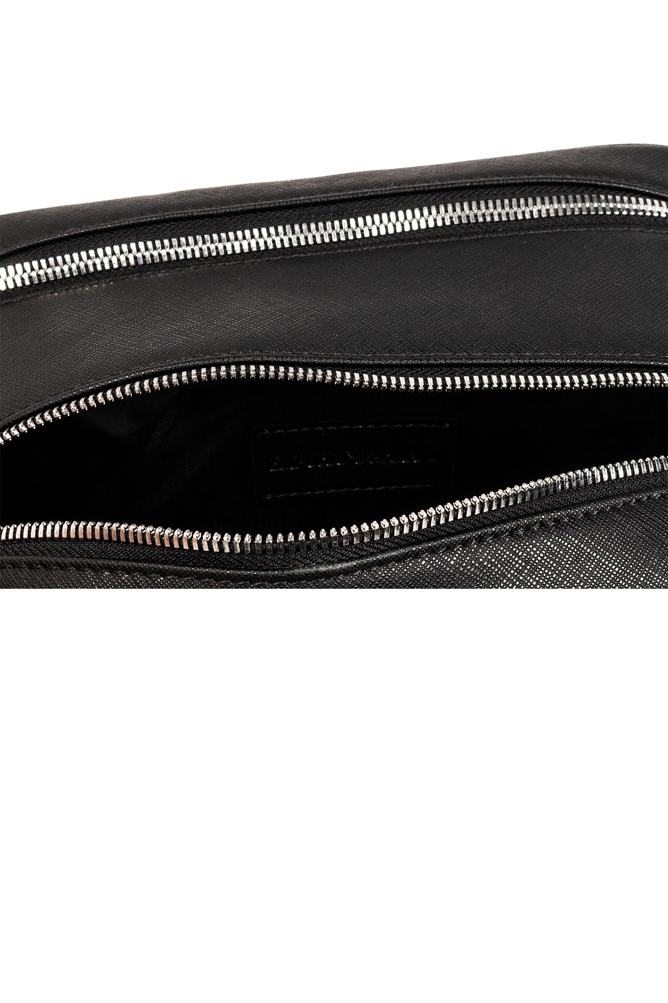 Shop Giorgio Armani Emporio Armani Sustainable Collection Wash Bag  In Black