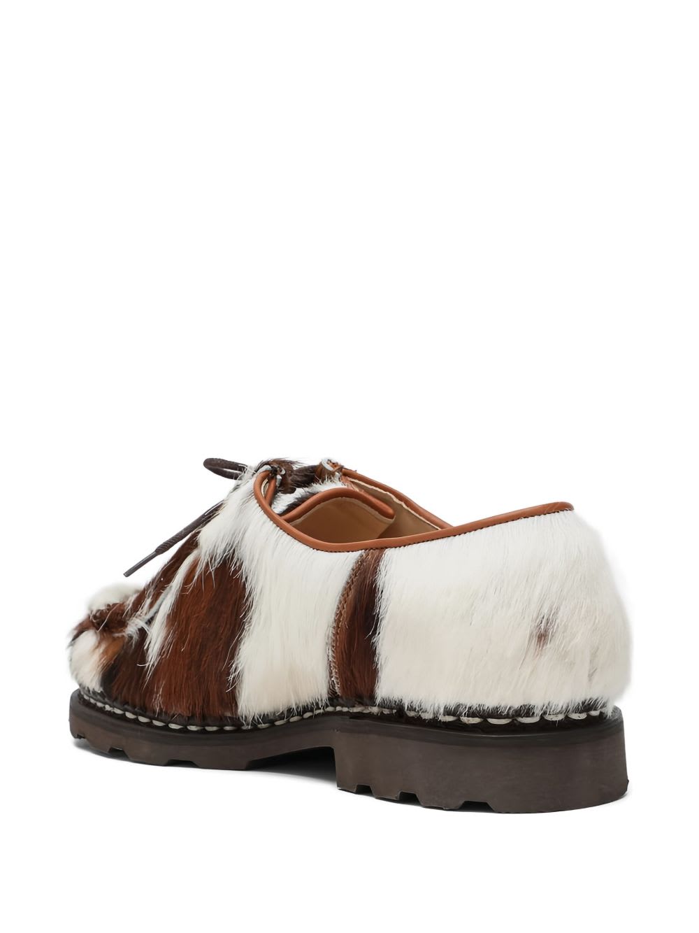 Paraboot Michael Derby Shoes In Pony Hair In Brown