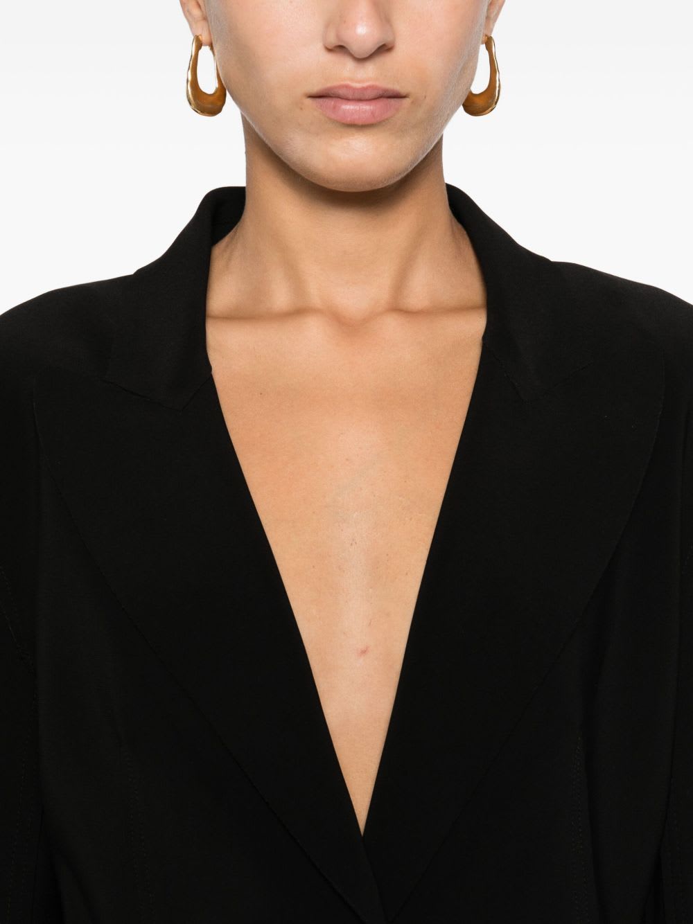Norma Kamali Single-breasted Cropped Jacket In Black
