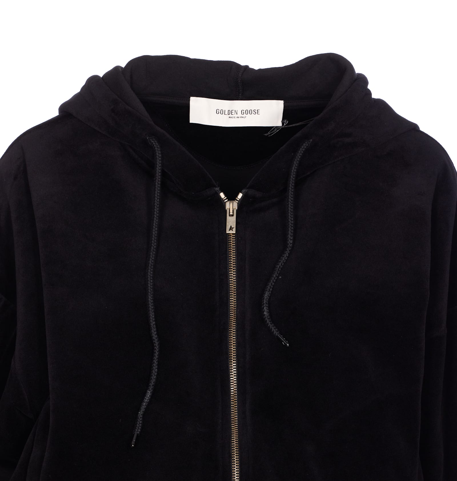 Golden Goose Journey Zip Up Hoodie In Black
