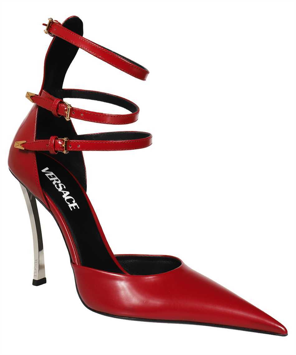 Versace Leather Pumps In Red