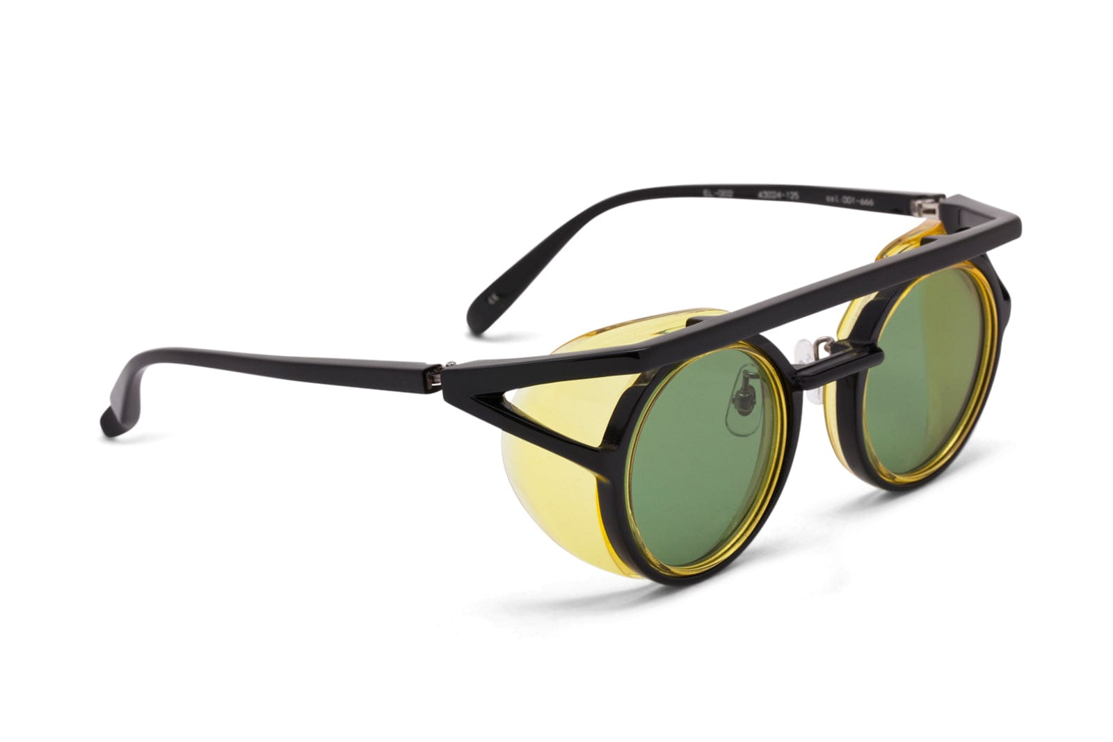 Shop Factory900 El 002-001-666 Sunglasses In Transparent Black/yellow