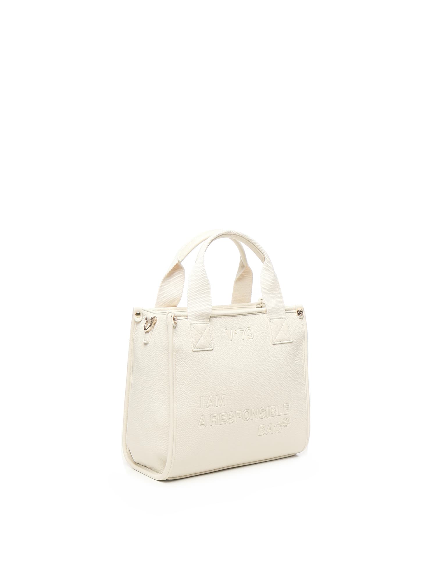 V73 Responsibility Now Shopping Bag In White