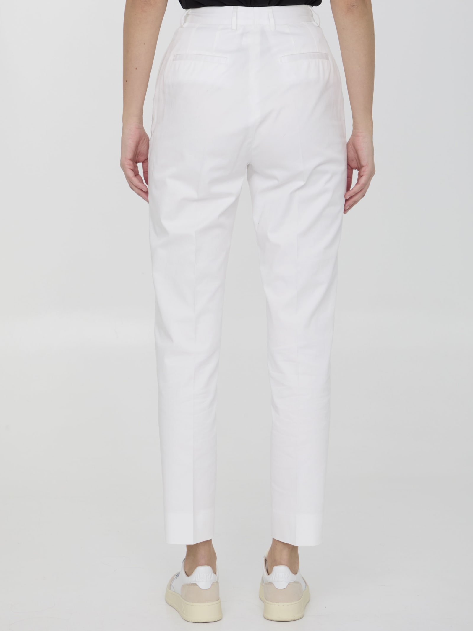 Shop Dolce & Gabbana Cotton Pants In White