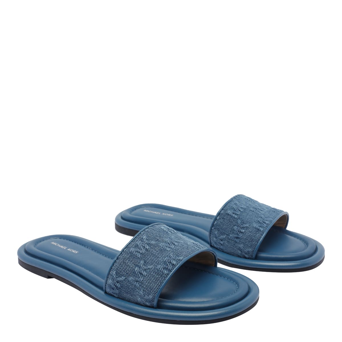 Shop Michael Michael Kors Dana Sandals In Blue