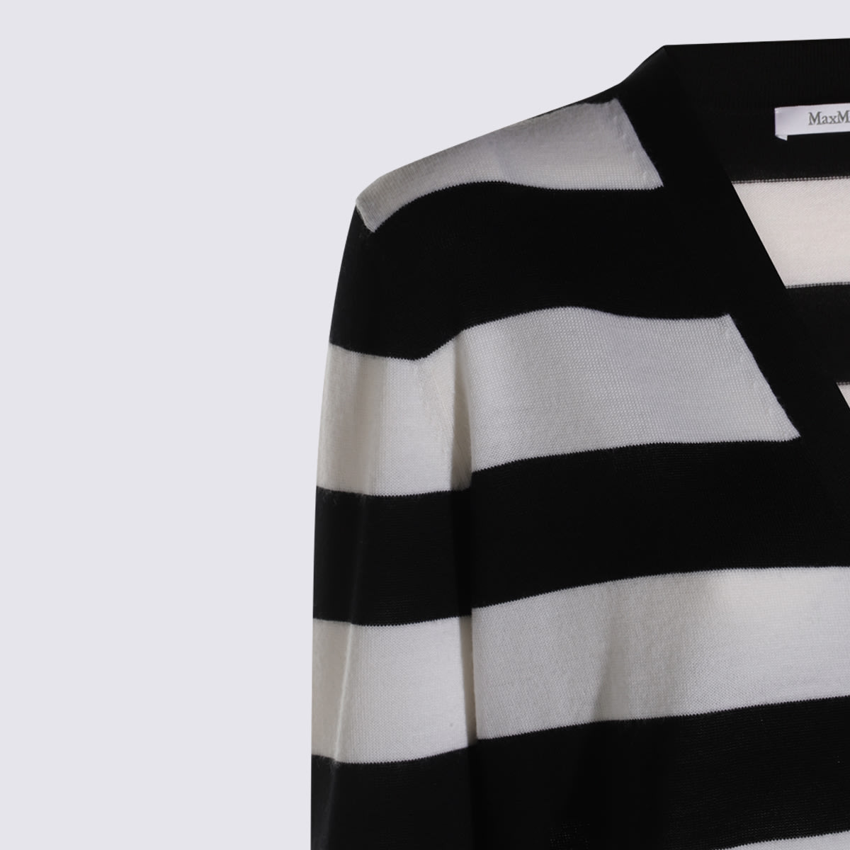 Max Mara Black And White Knitwear In Black
