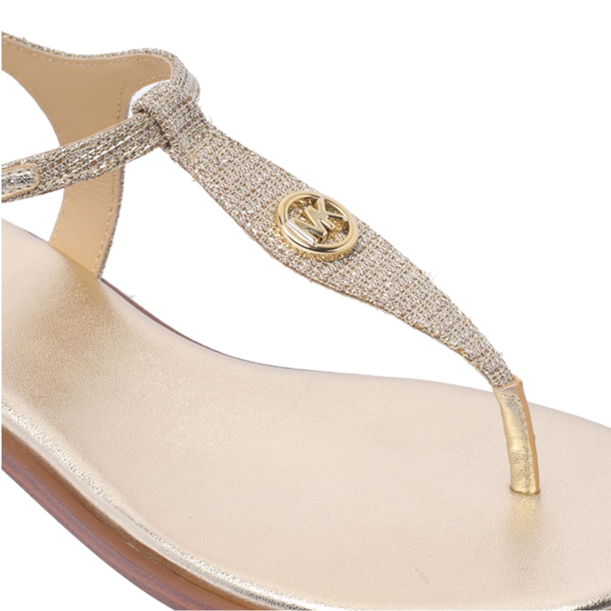Shop Michael Michael Kors Mallory Sandals In Golden