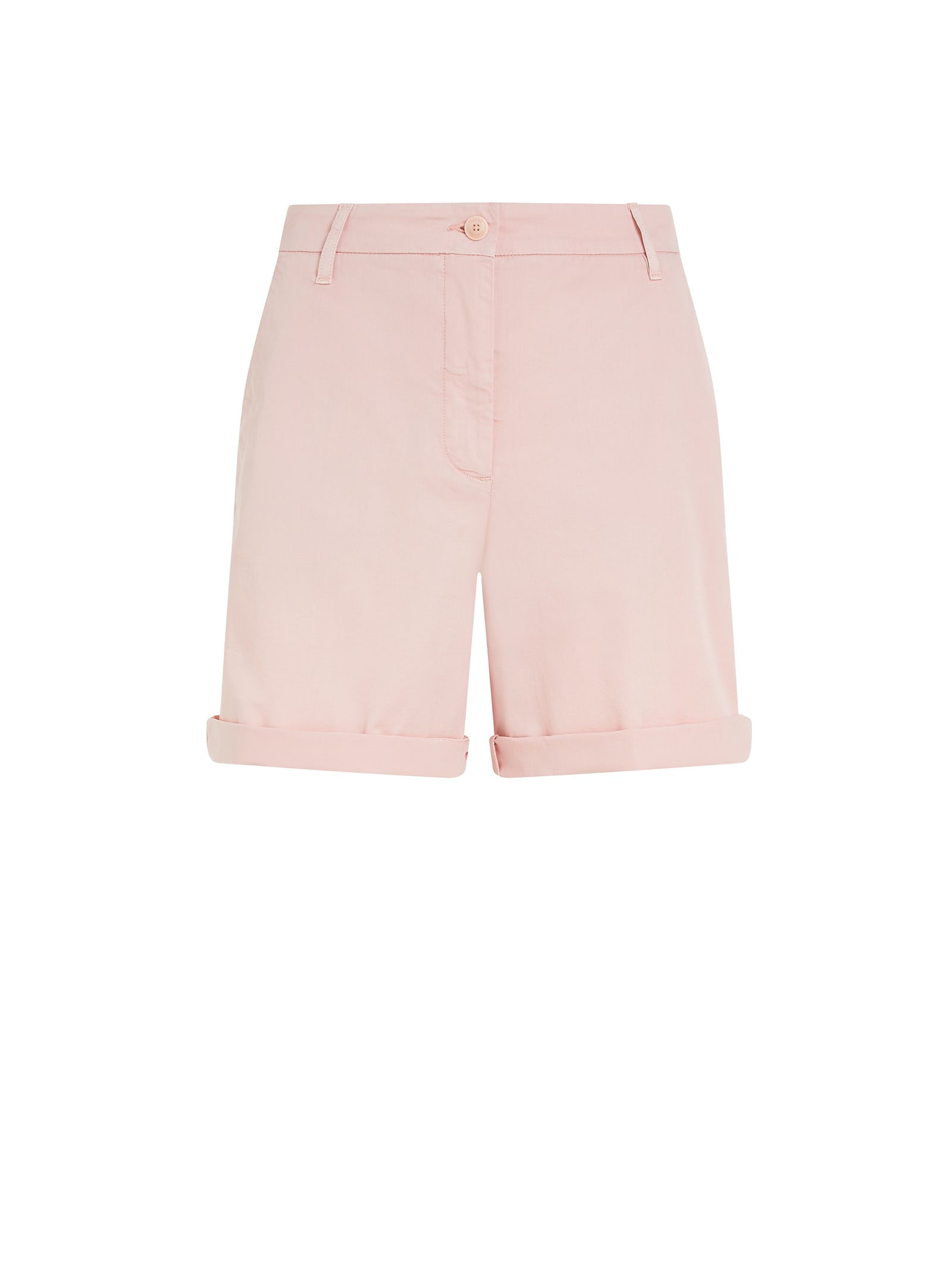 Mom Chino Shorts With Turned-up Hems