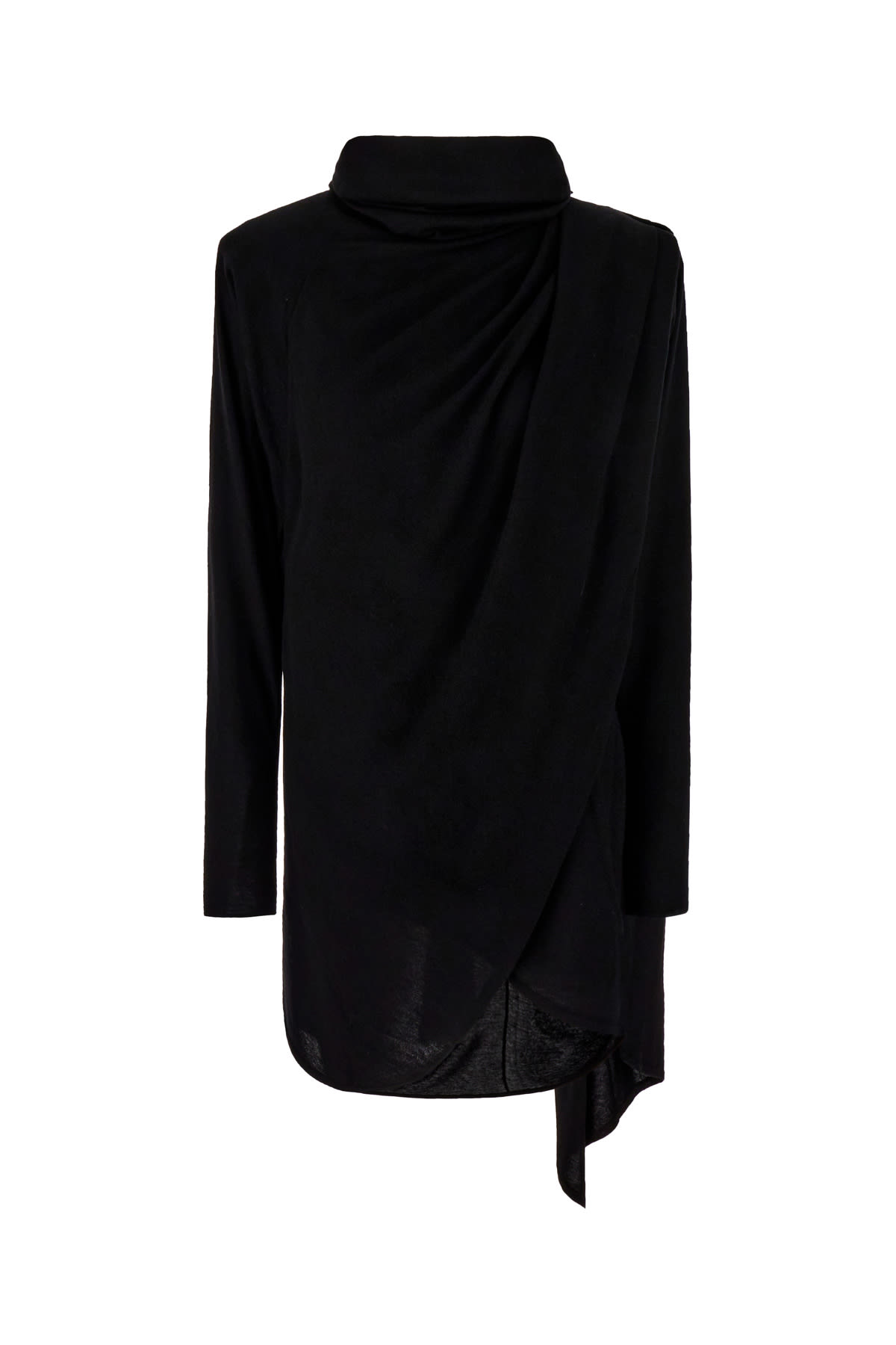 Shop Saint Laurent Black Wool Dress In 1000