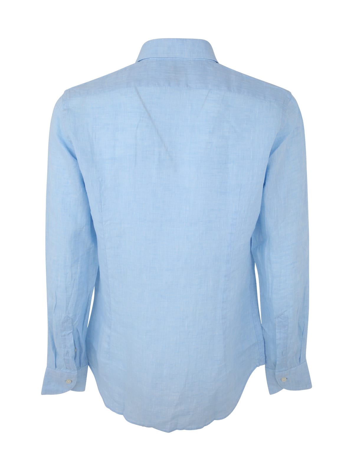 Shop Dnl Linen Classic Shirt In Light Blue