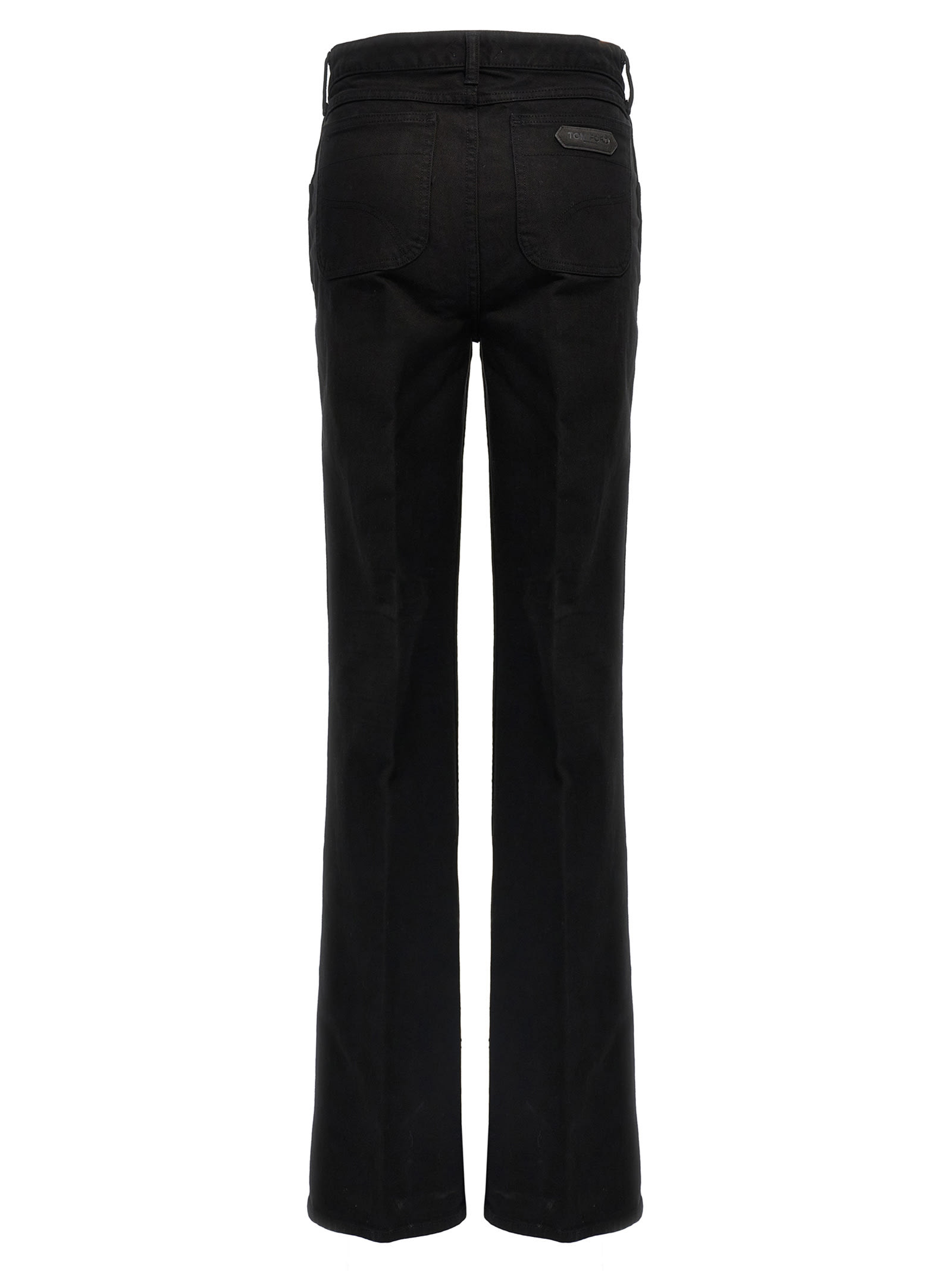 Shop Tom Ford Flared Jeans In Black