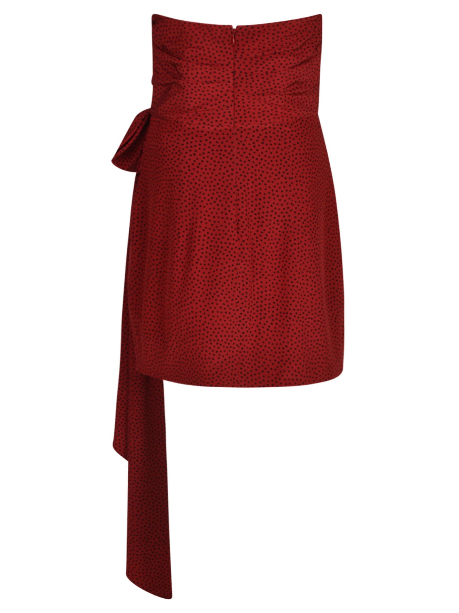 Shop Alessandra Rich Bow Mini Dress In Red