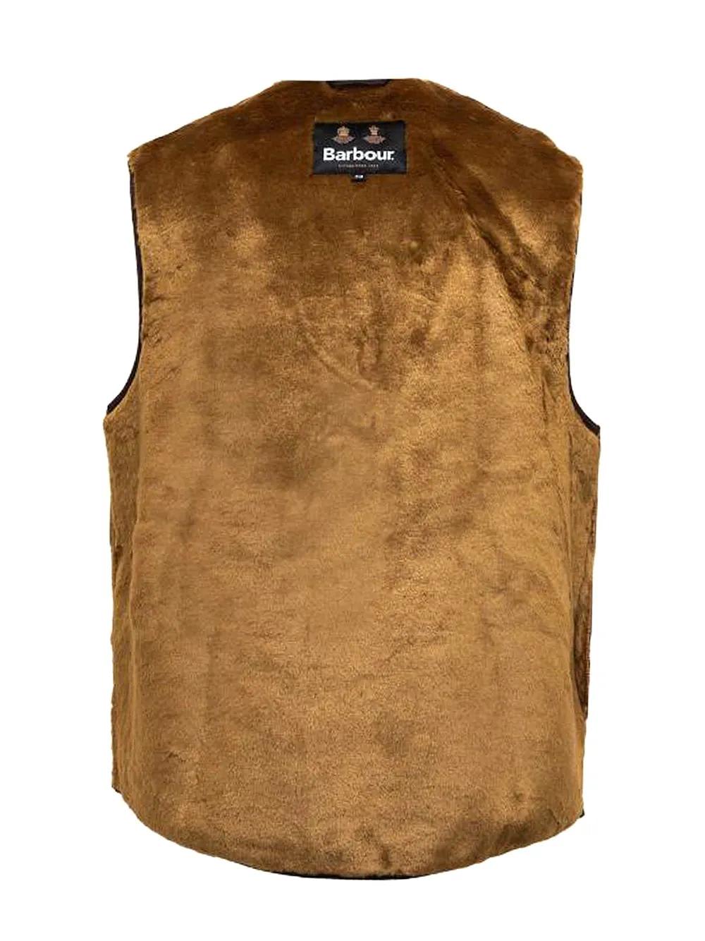 Shop Barbour Warm Pile Waistcoat In Brown