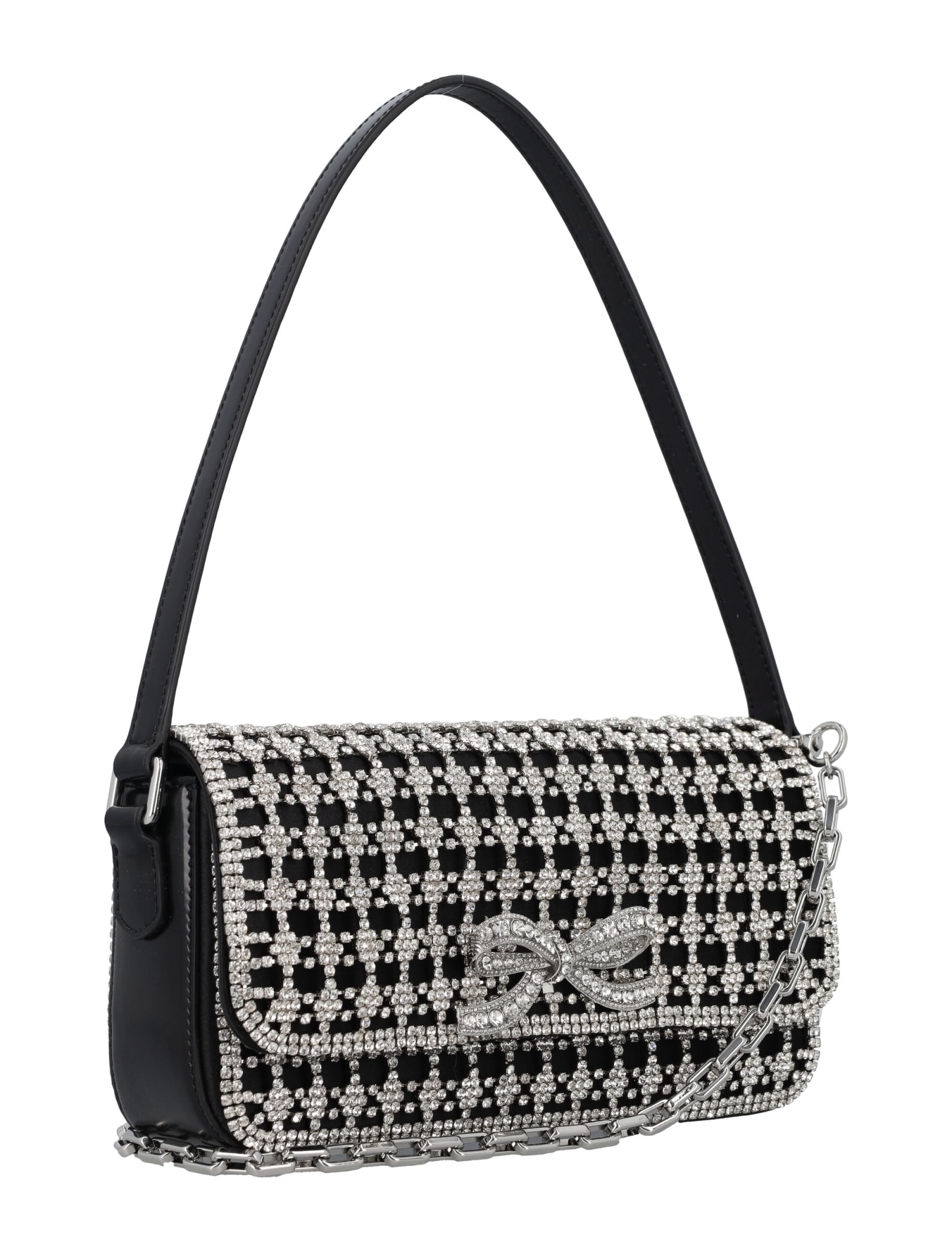 Self-portrait Crystal Baguette In Black
