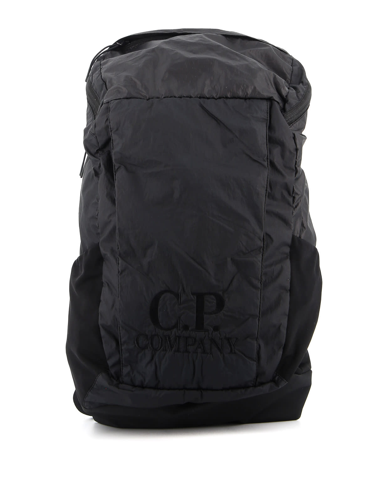 C.p. Company Logo Embroidery Nylon Backpack In Black