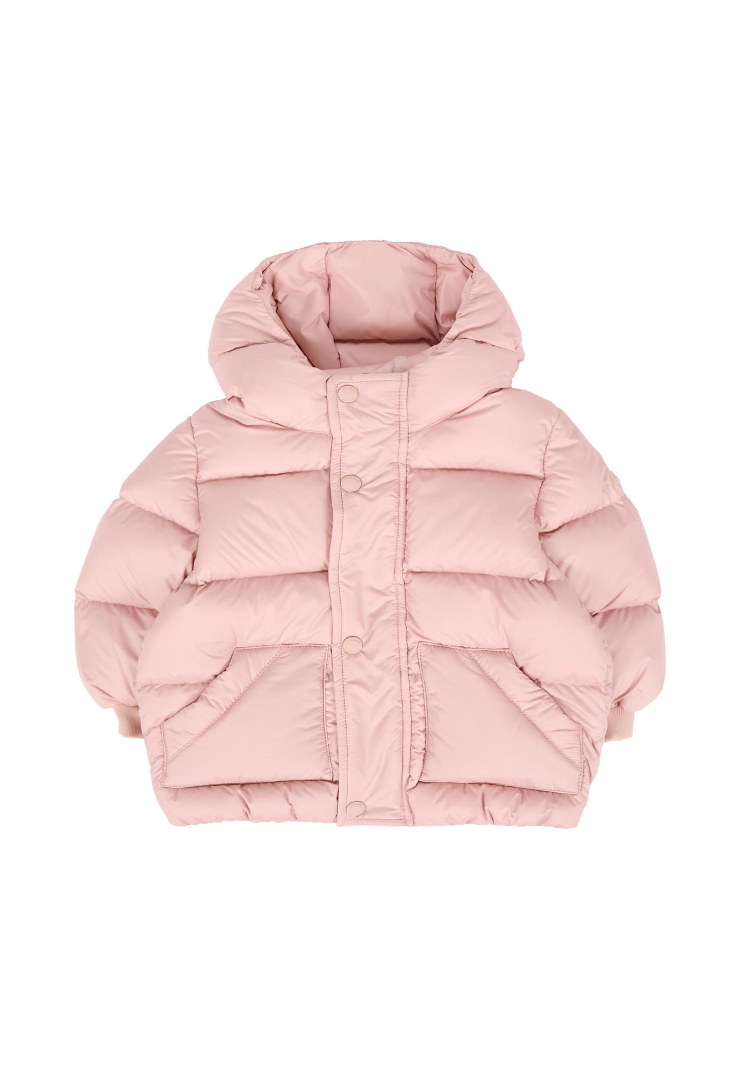 Colmar Pink Down Jacket For Baby Girl With Logo In Pink