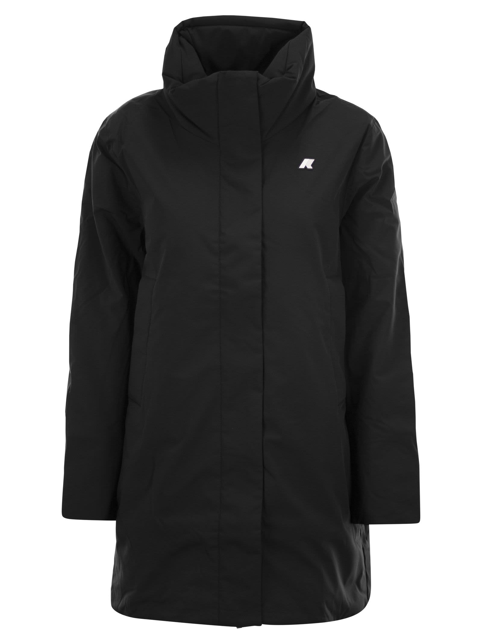 Shop K-way Marla - Padded Jacket With Hood In Black