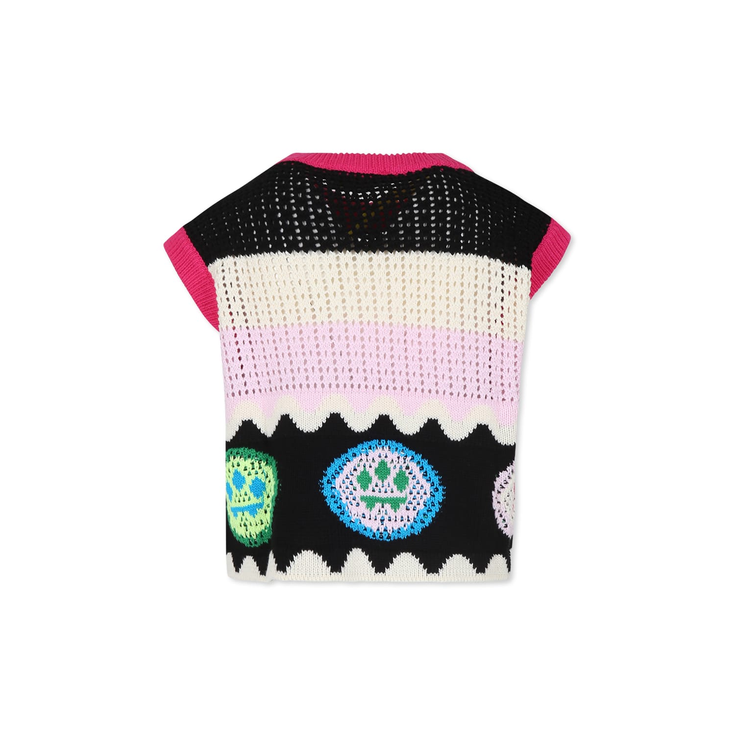 Barrow Black Top For Girl With Smiley In Black