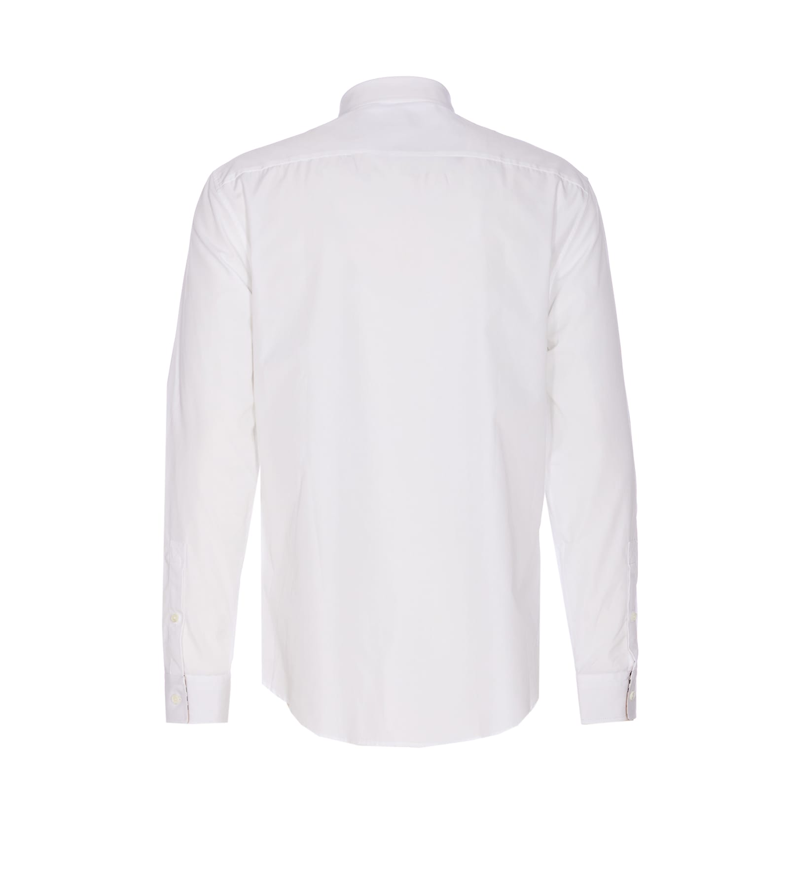 Burberry Cotton Poplin Shirt Buttoned Cuffs In White
