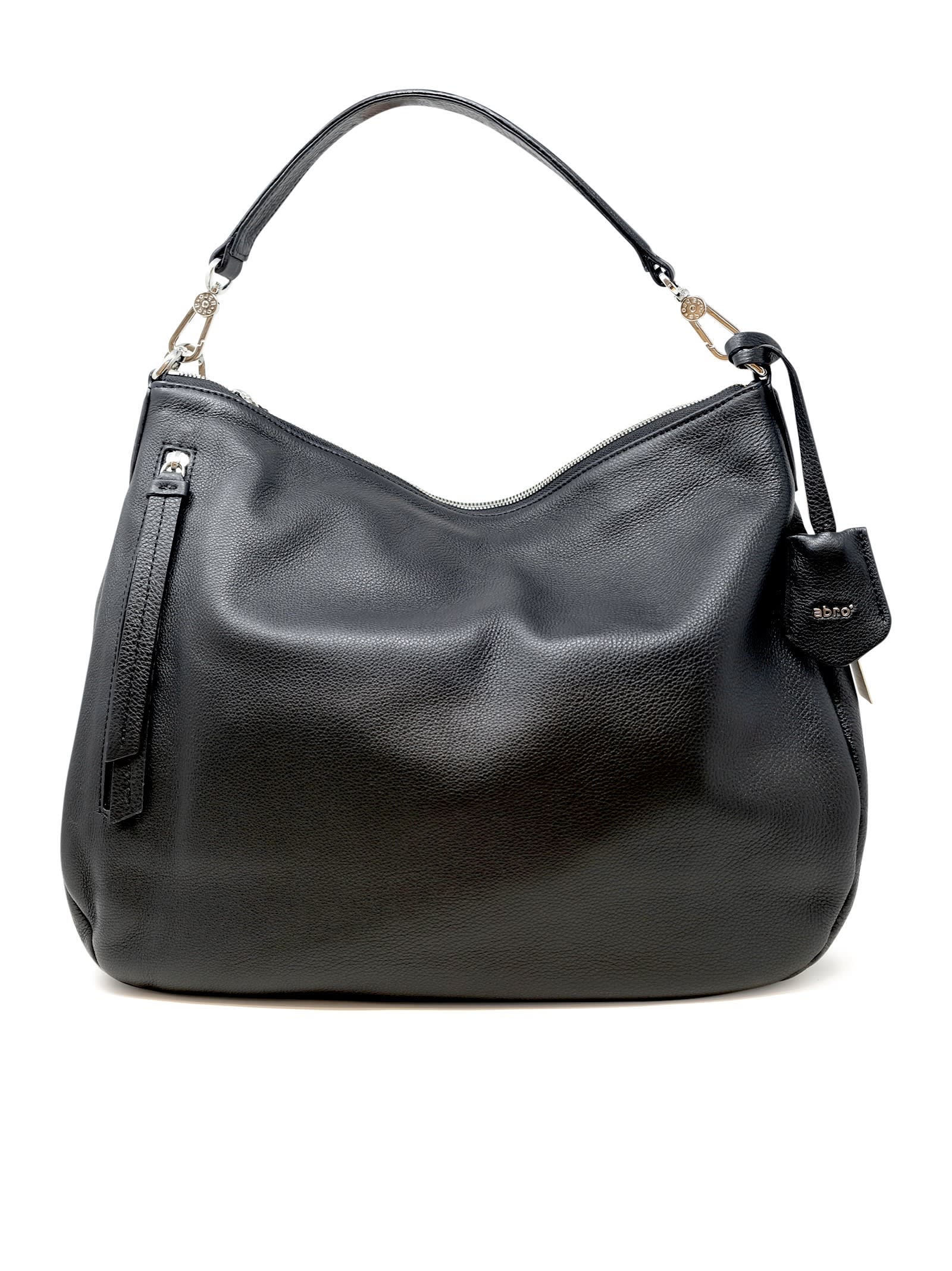 Shop Abro 031312-46 Juna Black Leather Bag