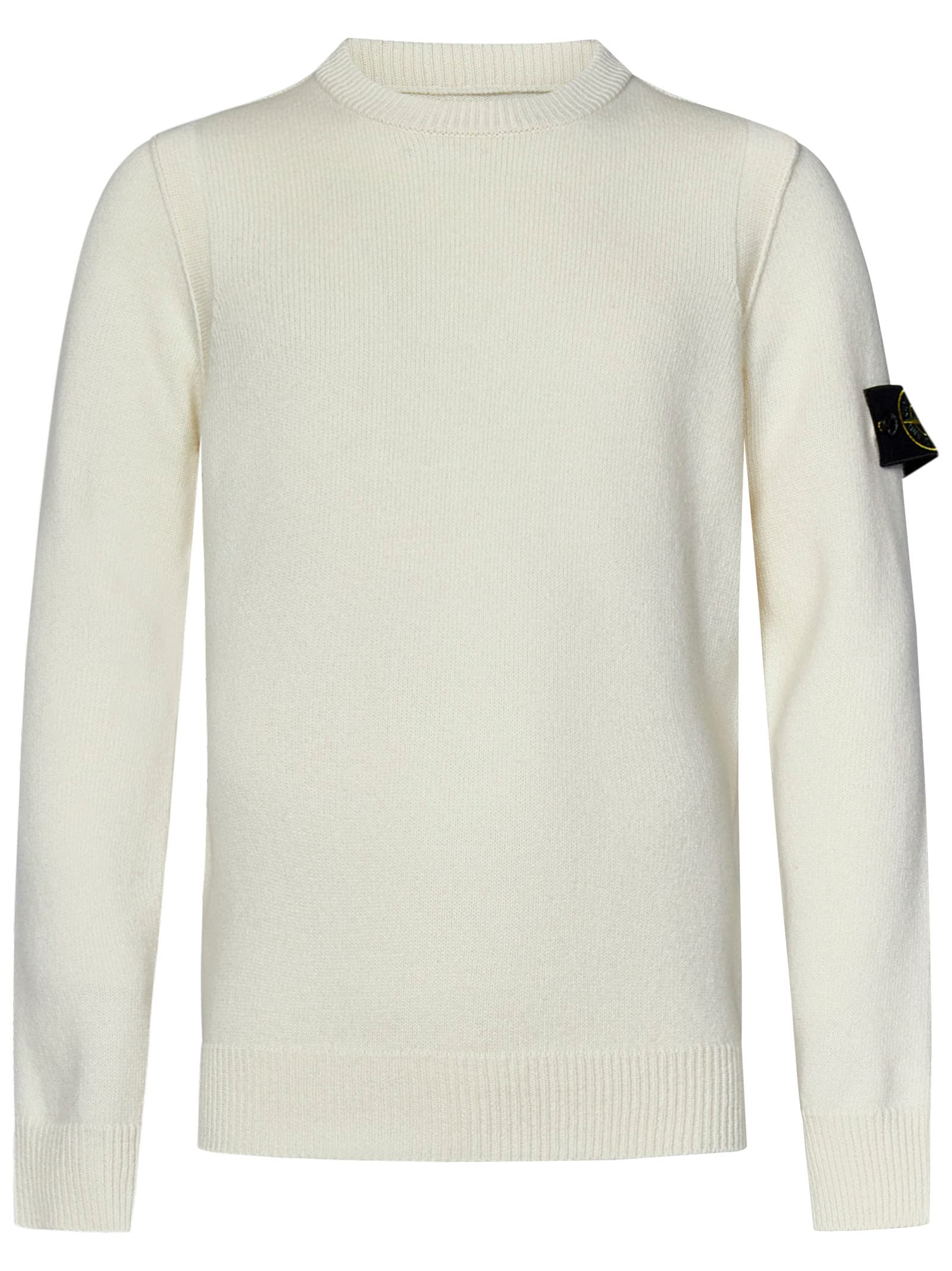 Shop Stone Island Sweater In White