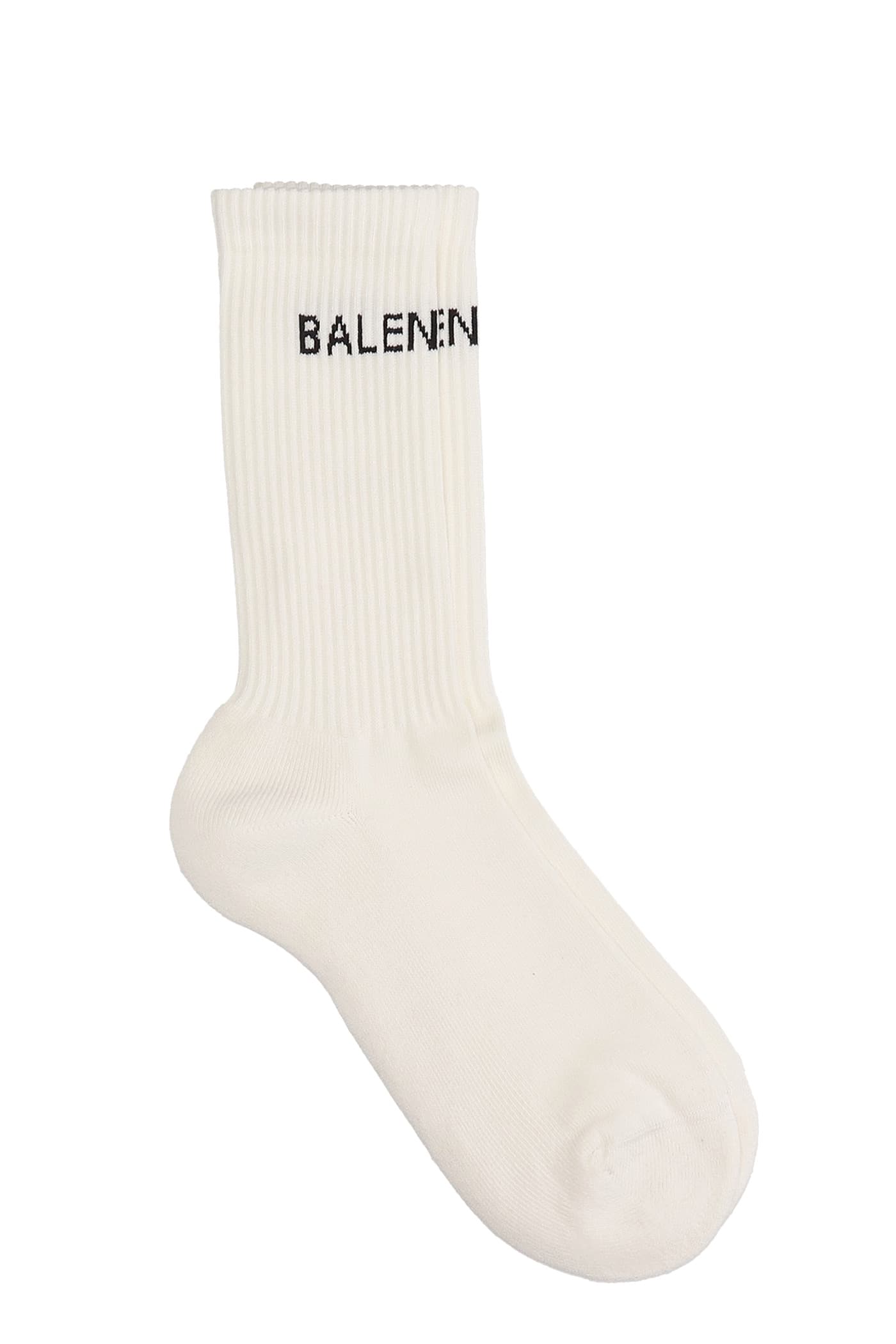 Balenciaga Socks In Beige Cotton