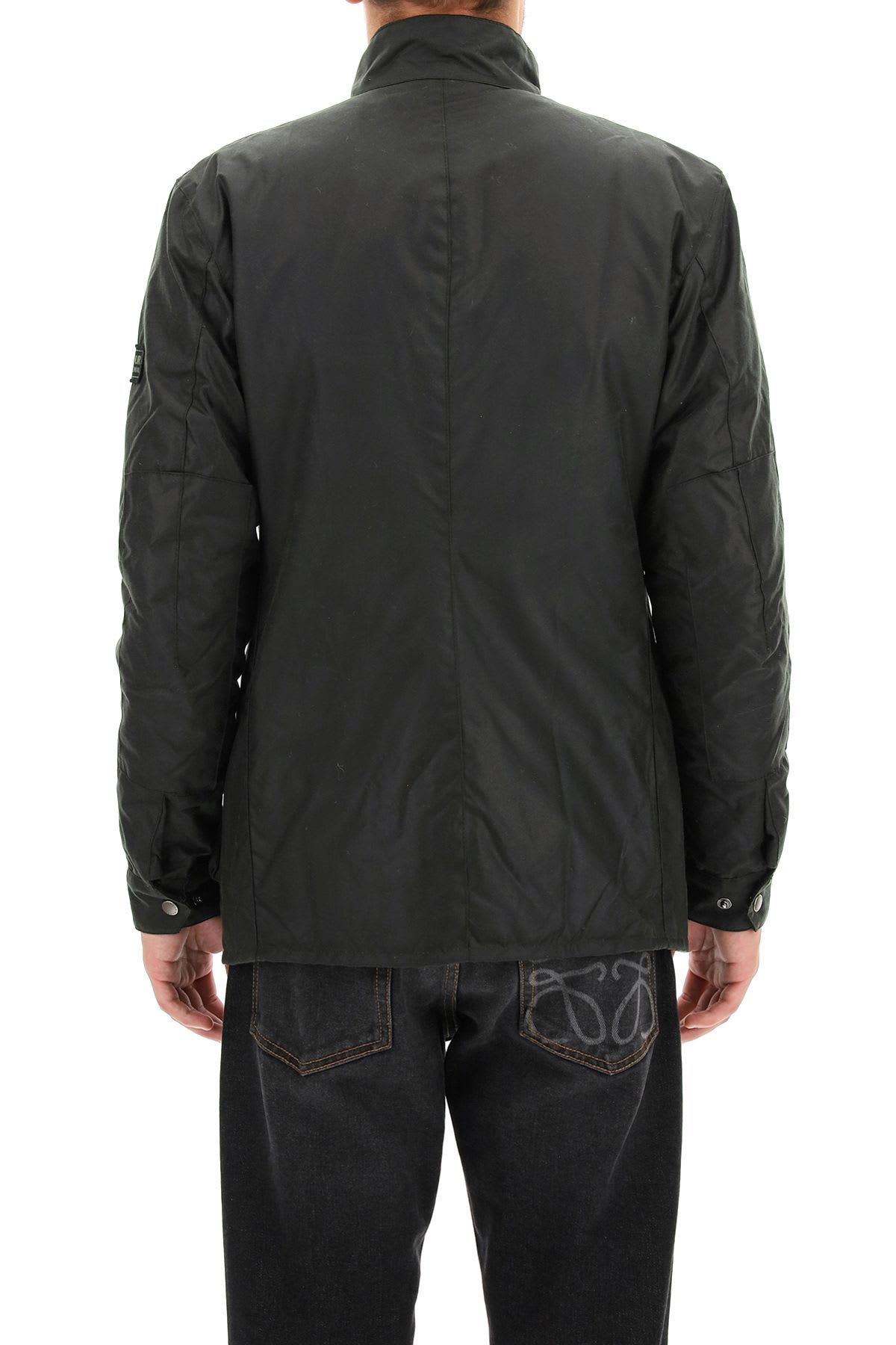 Barbour Duke Jacket In Waxed Cotton In Black