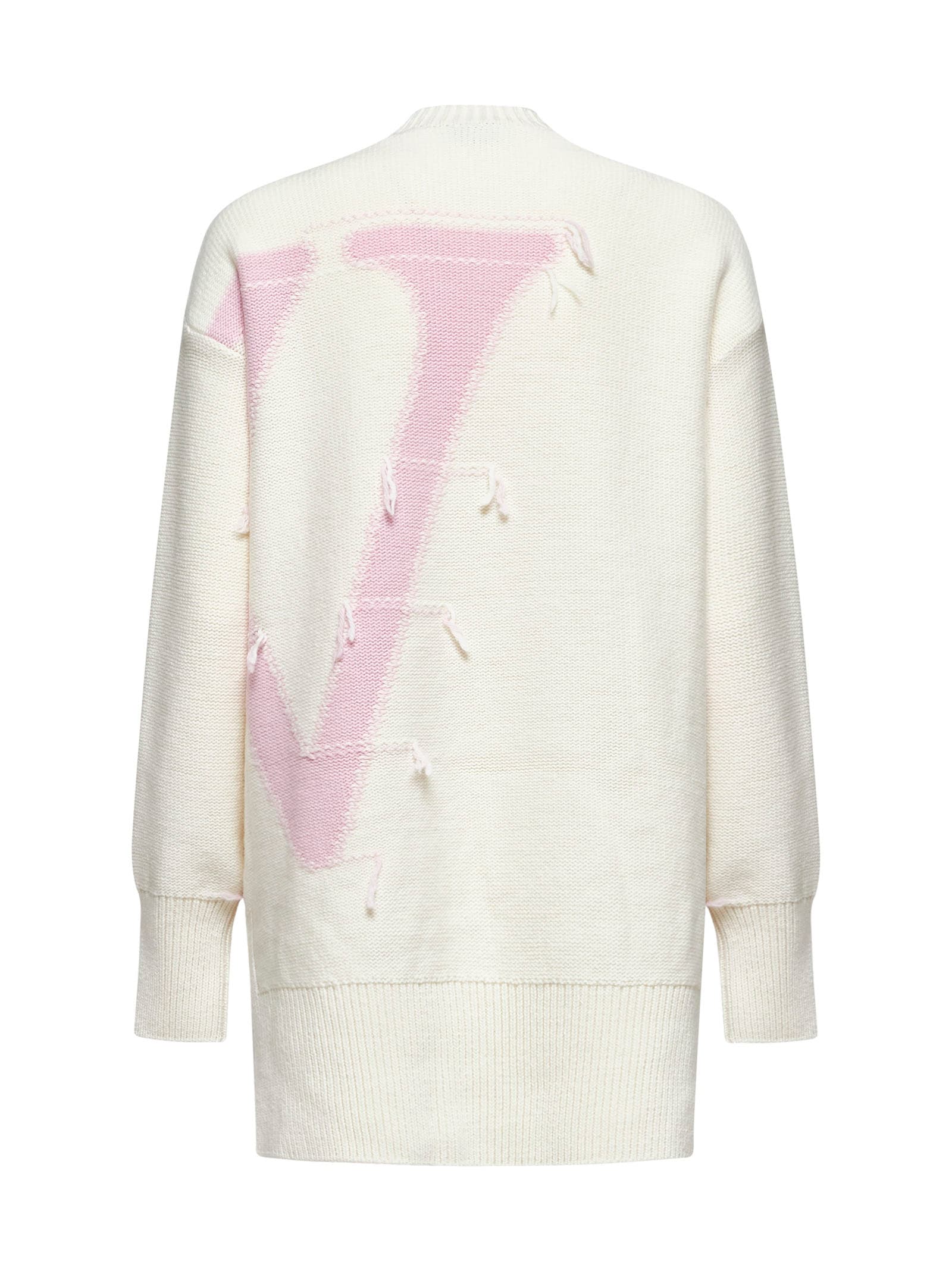 Shop Off-white Sweater In Cream - Sea Pink