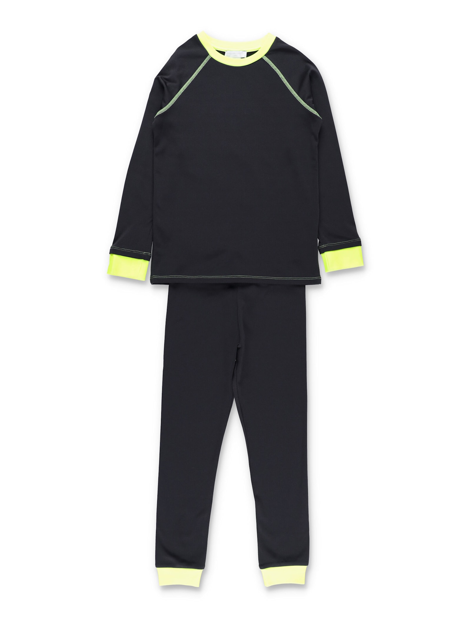 Stella Mccartney Kids Black Ski Set With Neon Details In Black
