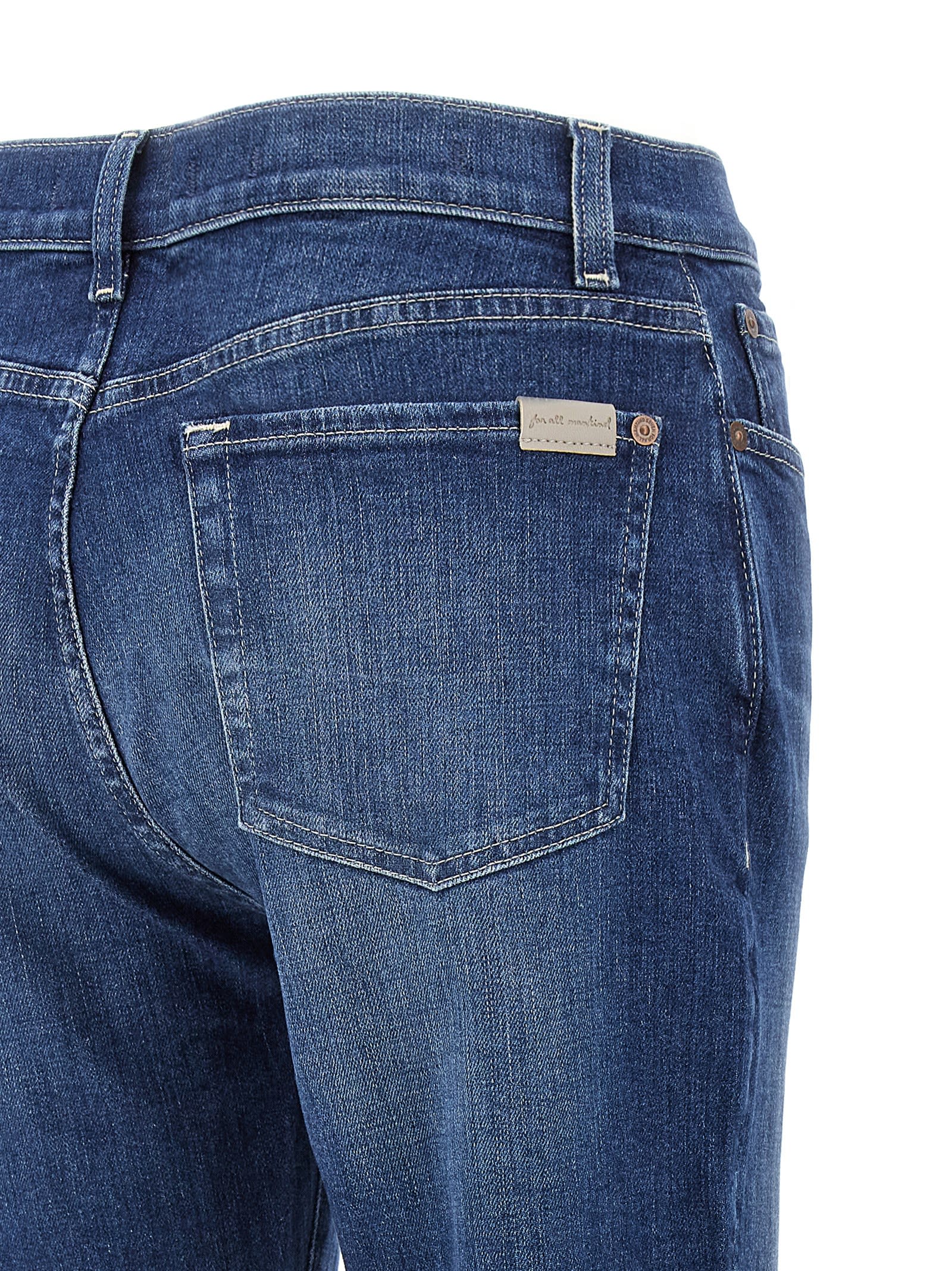 Shop 7 For All Mankind Relaxed Skinny Jeans In Blue