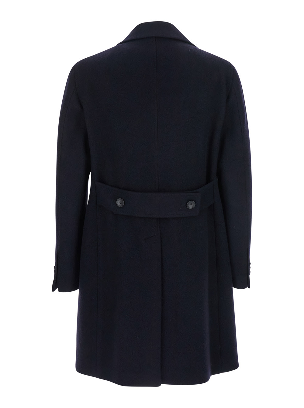 Tagliatore 'arden' Blue Long Double-breasted Coat In Blue