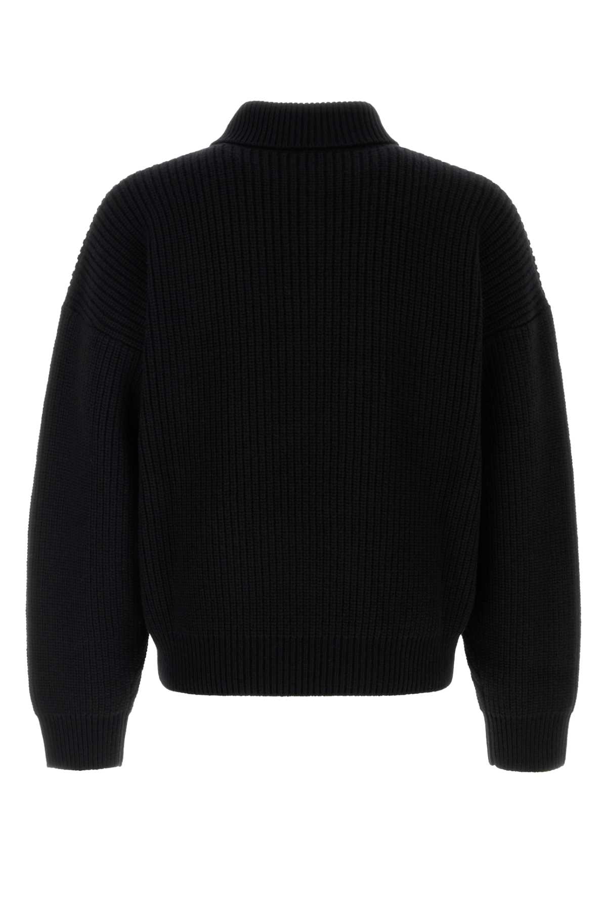 Bottega Veneta Sweater Wool Blend High Collar In Black