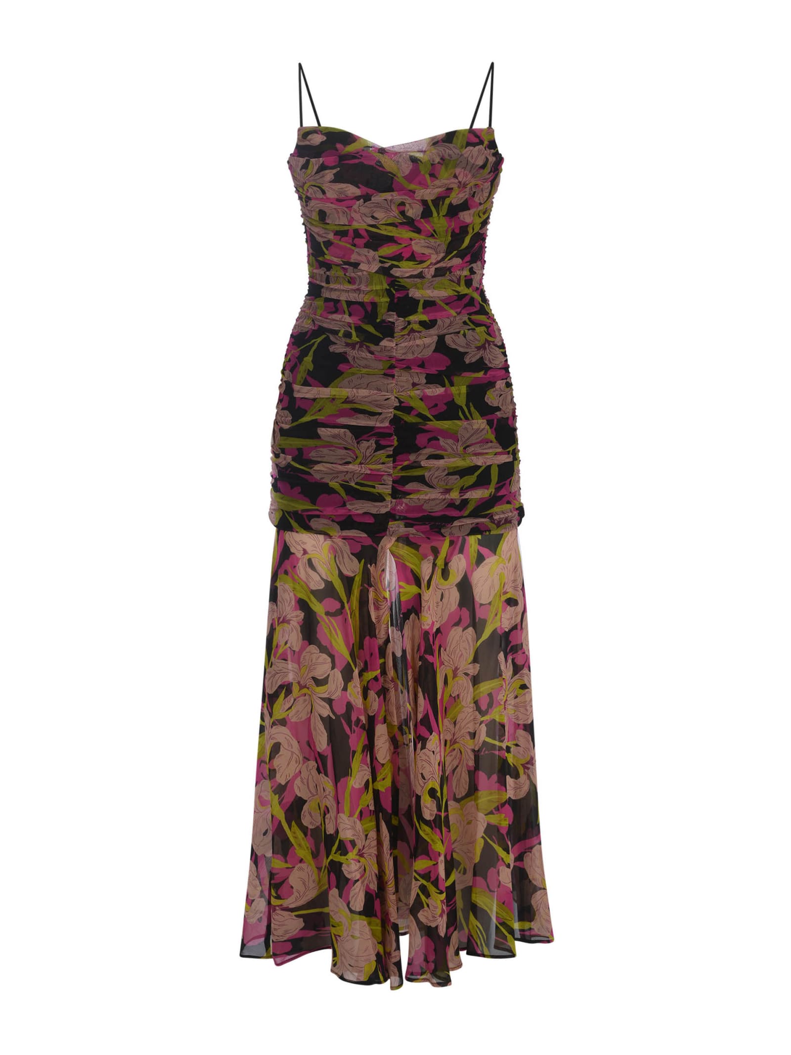 Shop Pinko Dress  Abbronzato In Technical Mesh Fabric In Nero