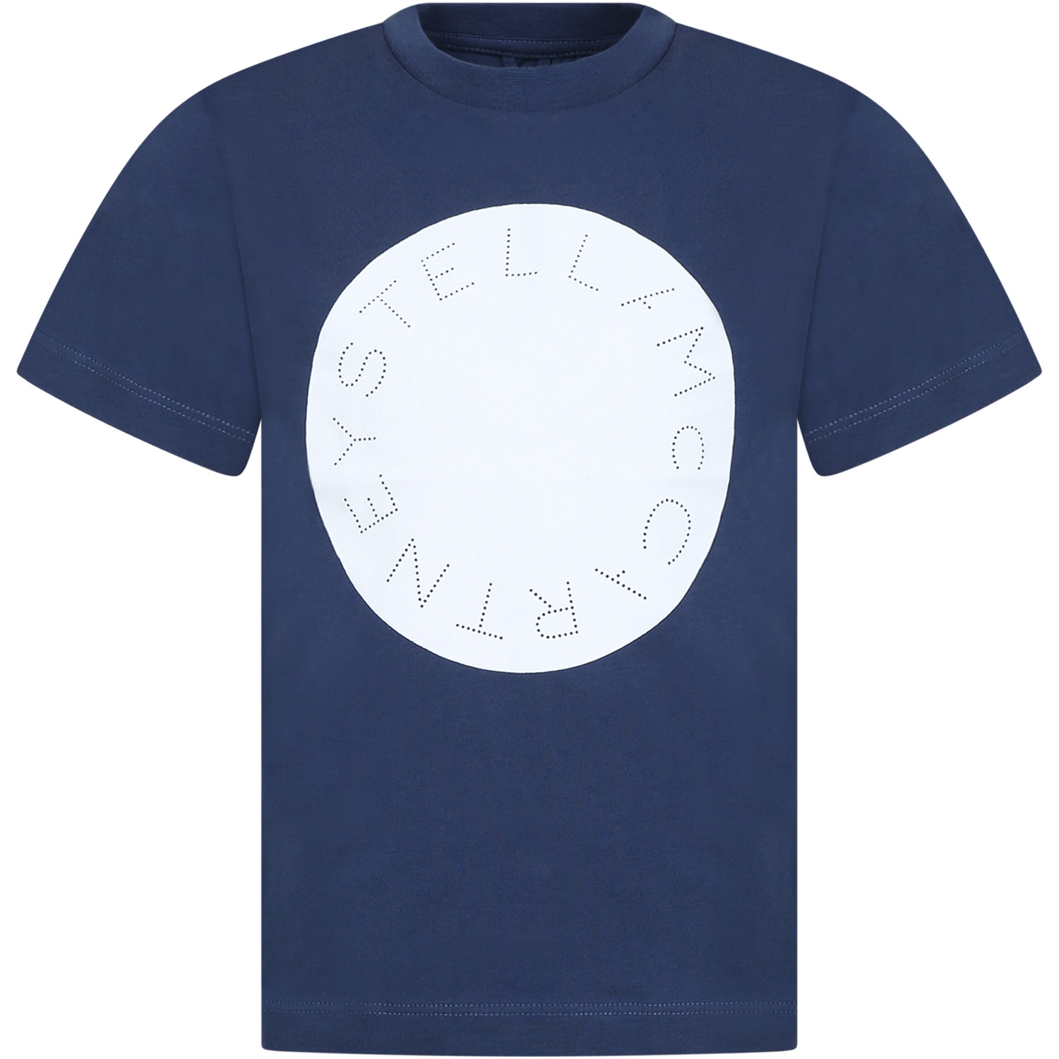 Shop Stella Mccartney Blue T-shirt For Kids With Logo