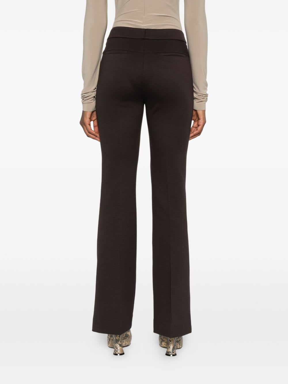 Via Masini 80 Side-pocket Straight-hem Trousers In Black