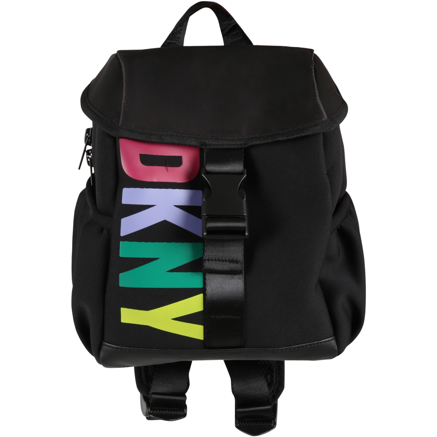 DKNY Black Backpack For Girl With Logo