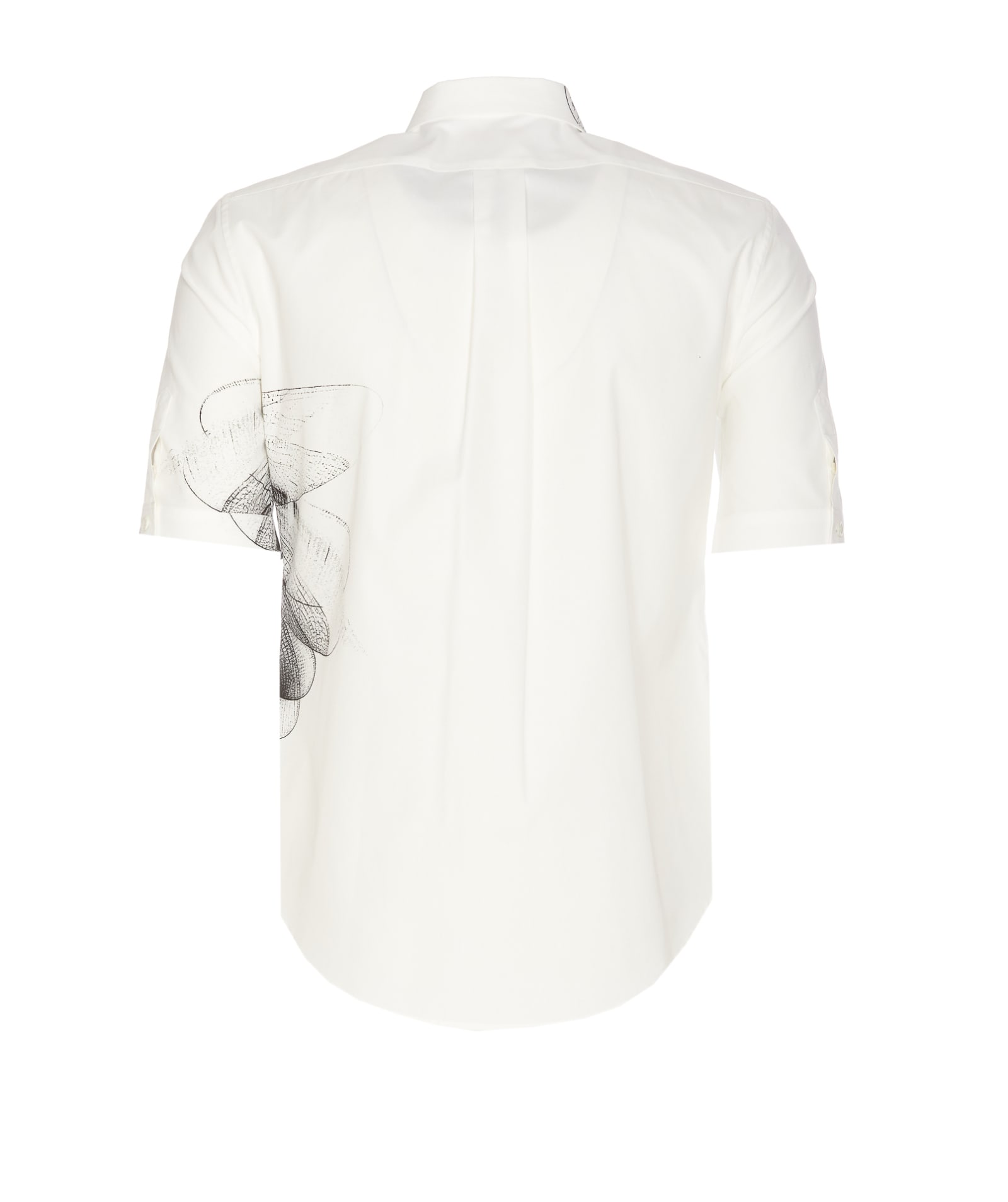 Shop Alexander Mcqueen Dragonfly Shirt In White/black
