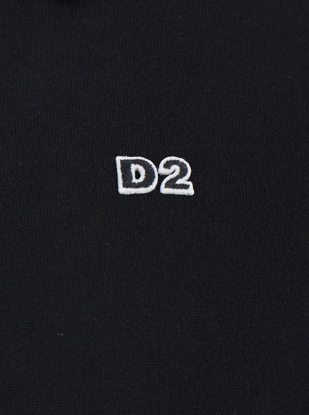 Dsquared2 Black Polo Shirt With Classic Collar And Logo Lettering On The Front In Black