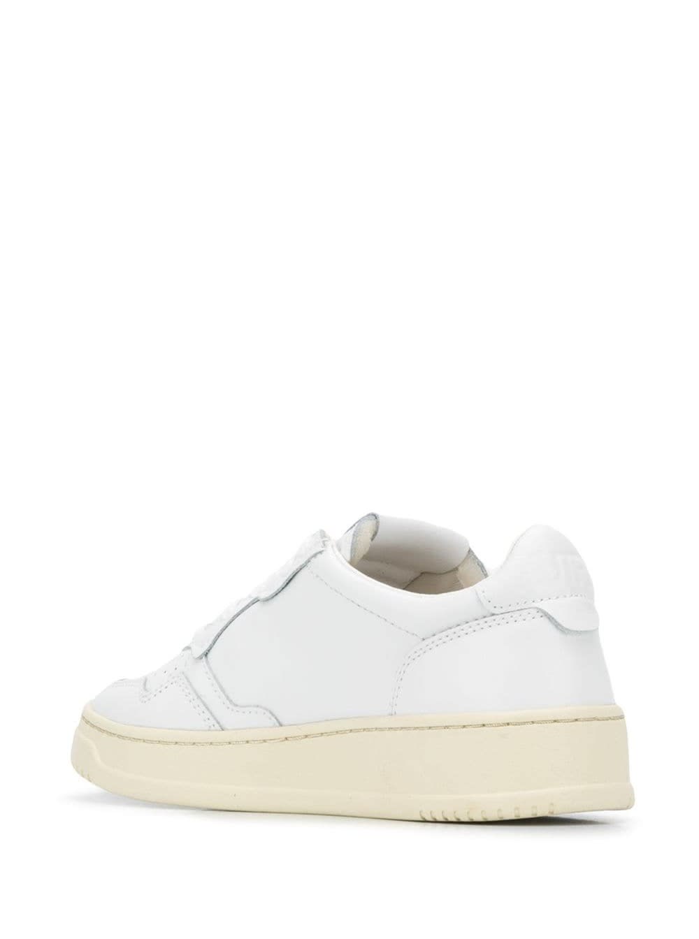 Shop Autry White Leather Sneakers With Logo Woman