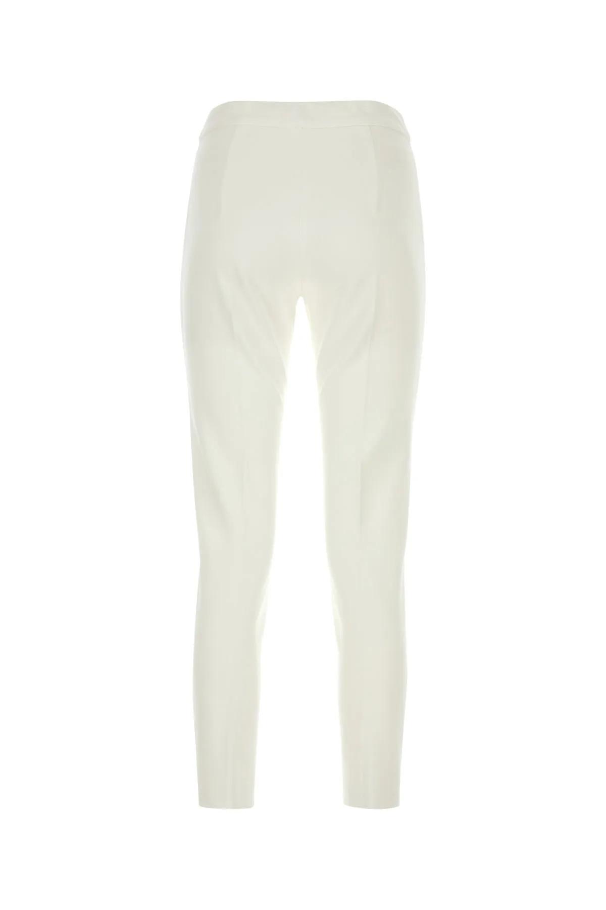 Shop Max Mara White Stretch Viscose Blend Pegno Pant